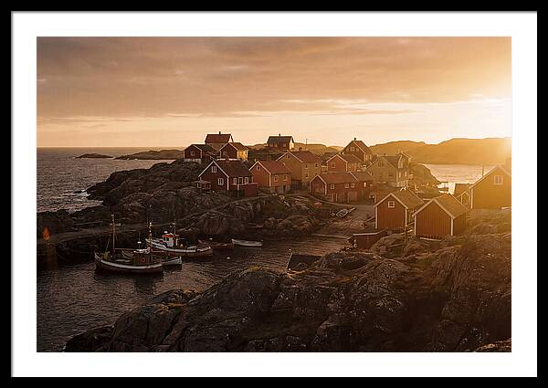 Colorful Fishing Village At Dusk