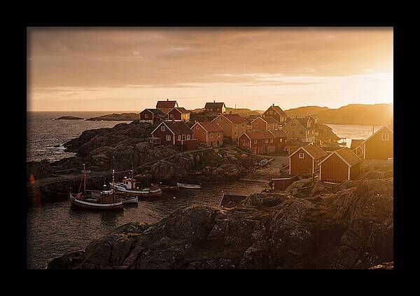 Colorful Fishing Village At Dusk