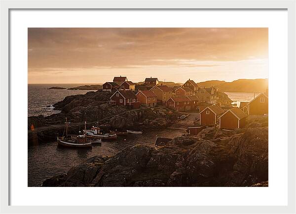 Colorful Fishing Village At Dusk