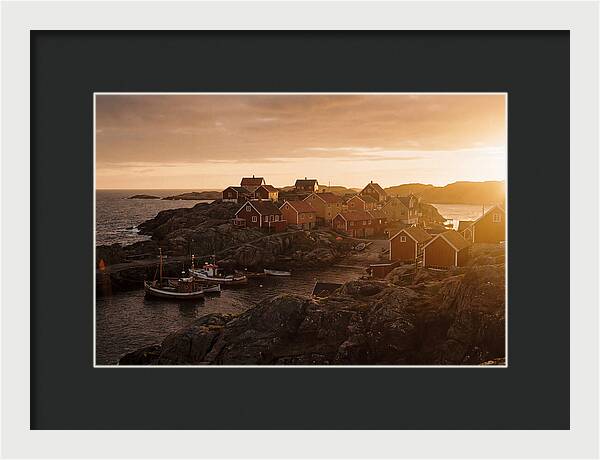 Colorful Fishing Village At Dusk