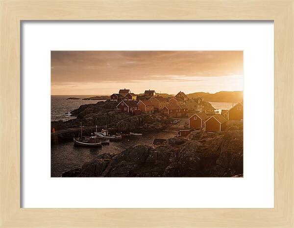 Colorful Fishing Village At Dusk
