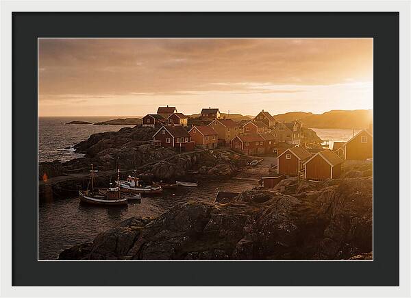 Colorful Fishing Village At Dusk