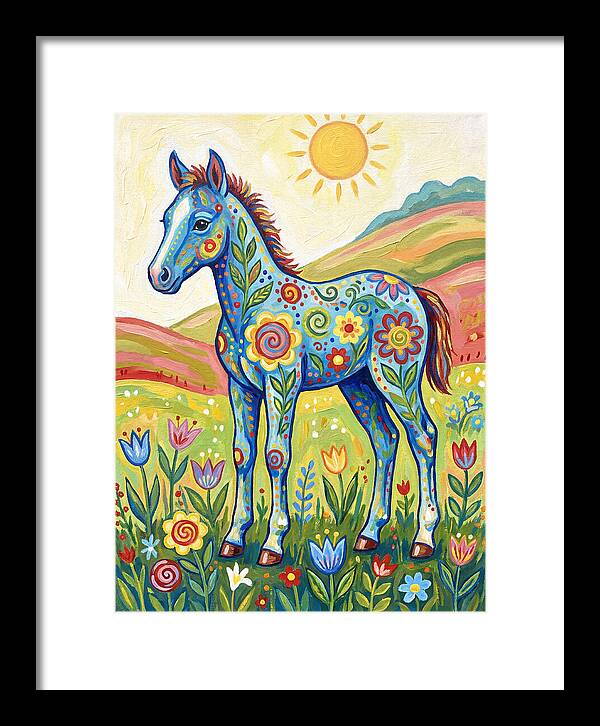 Colorful Floral Foal