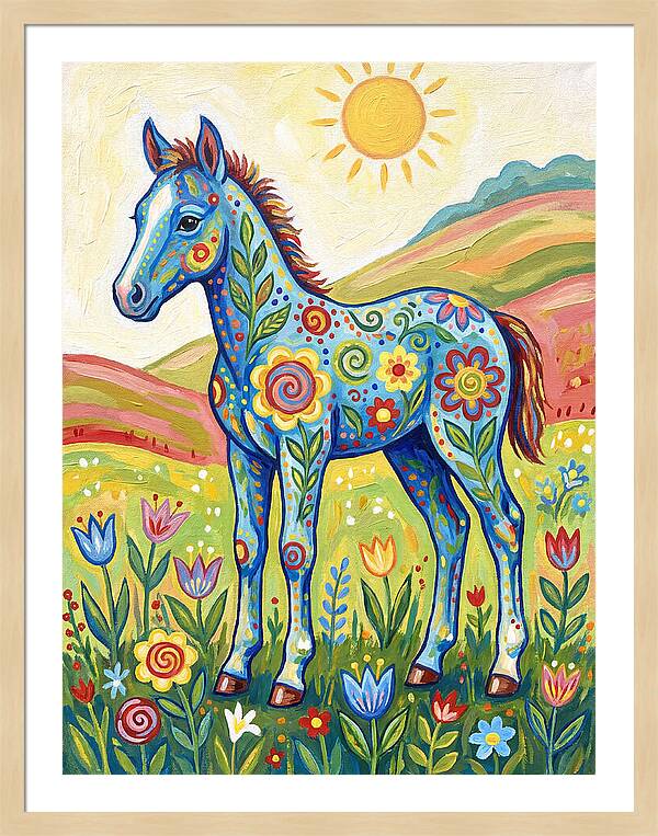 Colorful Floral Foal