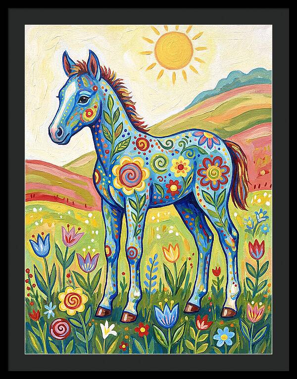 Colorful Floral Foal