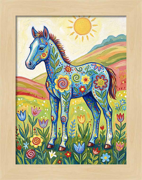 Colorful Floral Foal