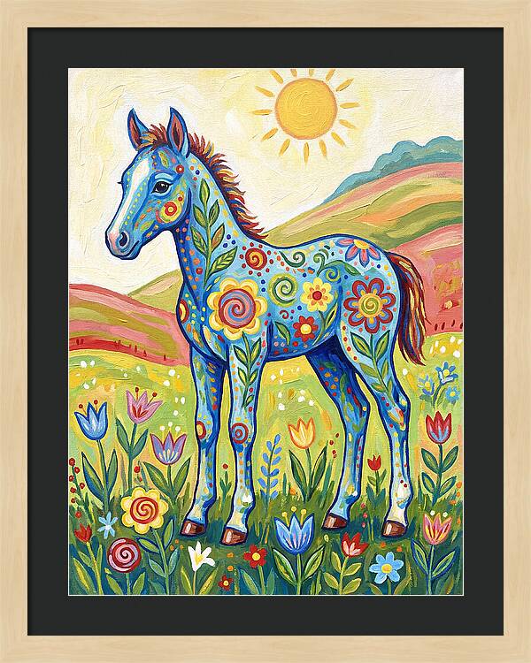 Colorful Floral Foal