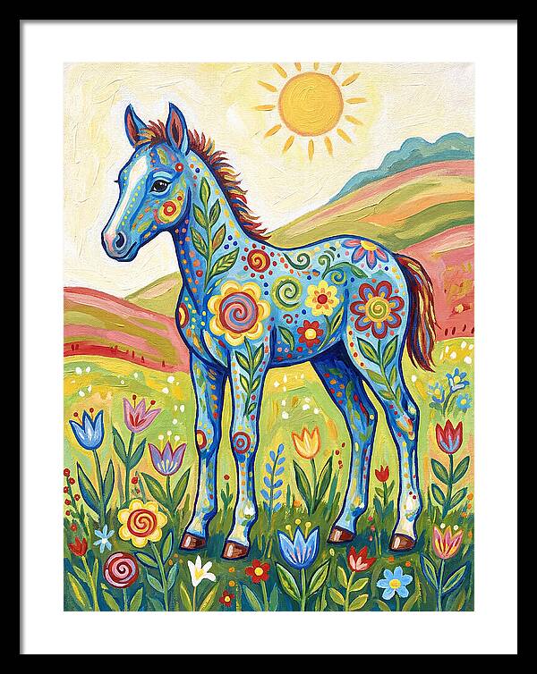 Colorful Floral Foal