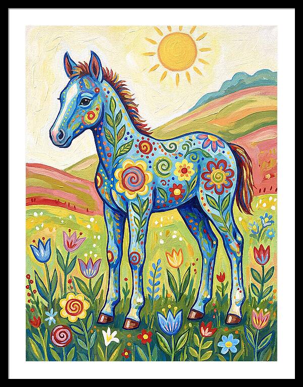 Colorful Floral Foal