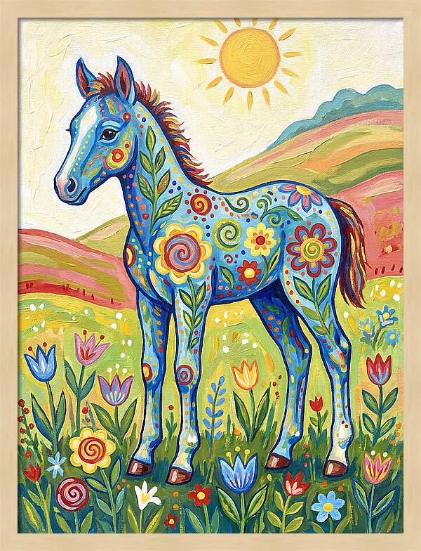 Colorful Floral Foal