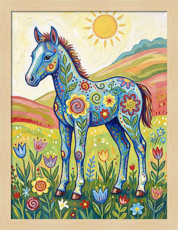 Colorful Floral Foal