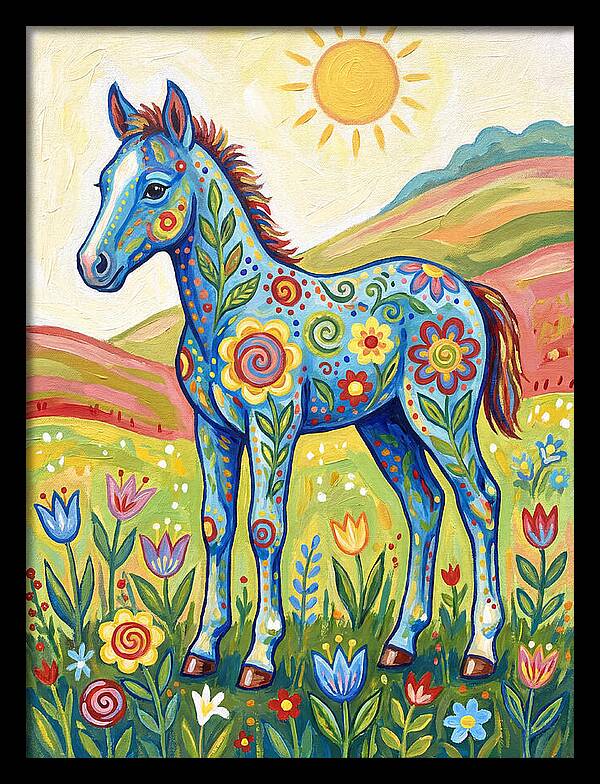 Colorful Floral Foal