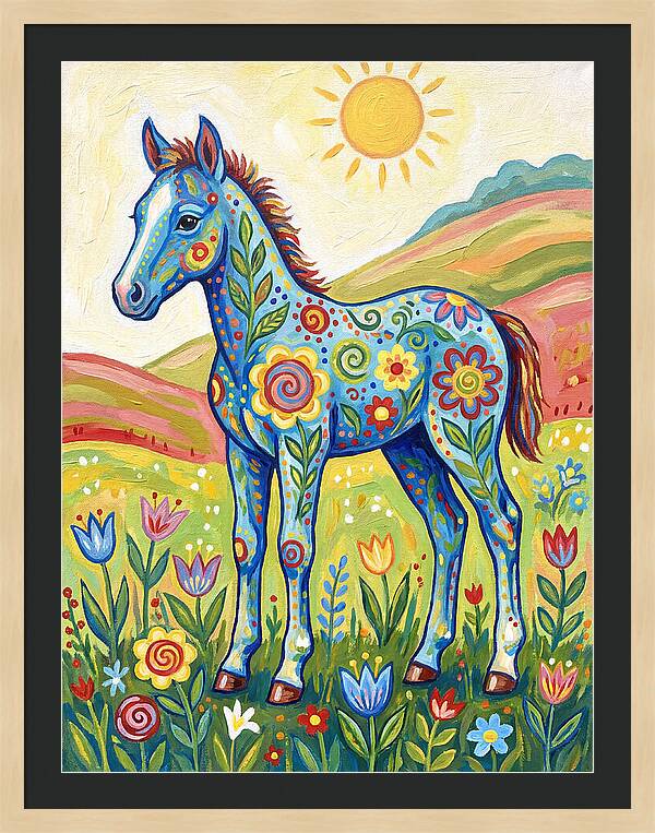 Colorful Floral Foal