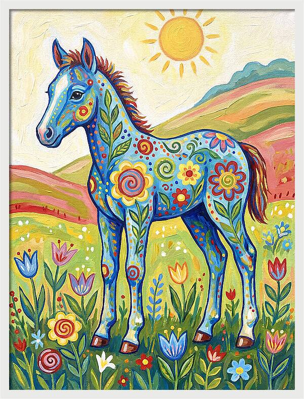 Colorful Floral Foal