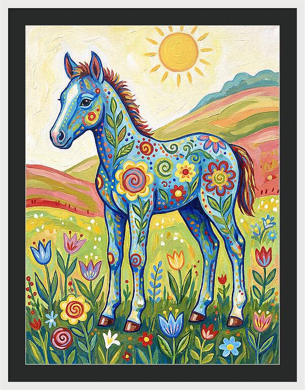 Colorful Floral Foal