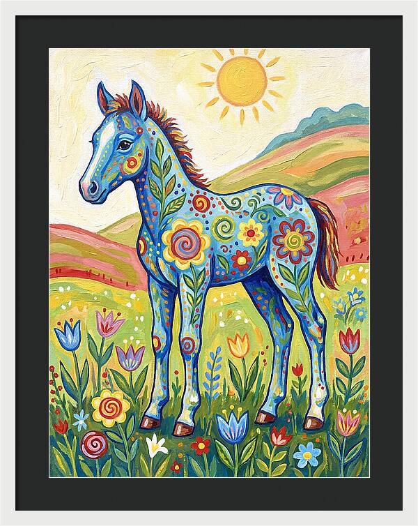 Colorful Floral Foal