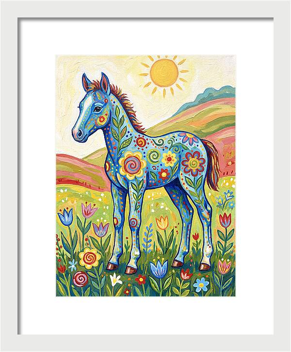 Colorful Floral Foal
