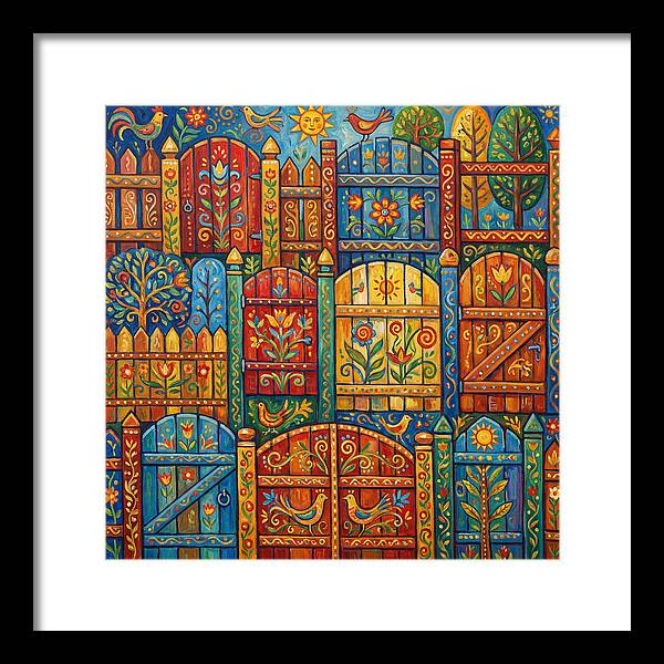 Colorful Folk Art Fences