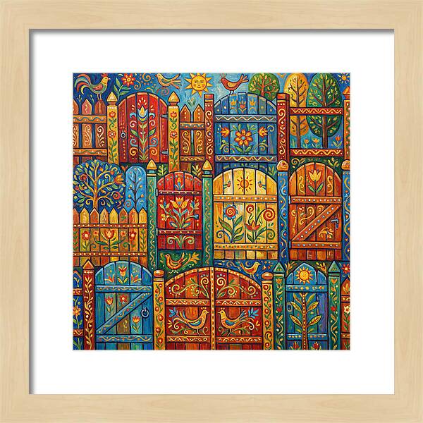Colorful Folk Art Fences