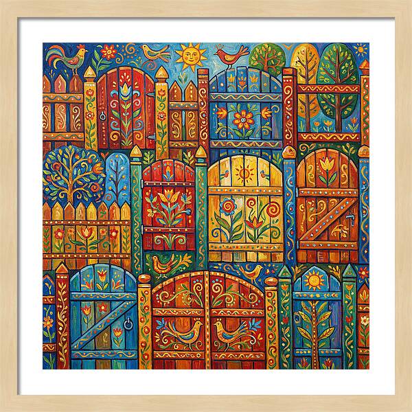 Colorful Folk Art Fences