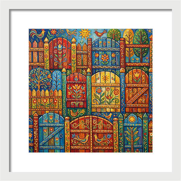 Colorful Folk Art Fences