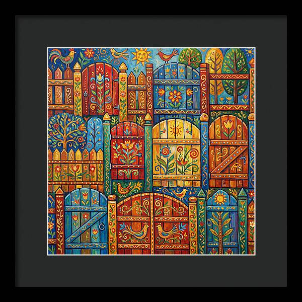 Colorful Folk Art Fences