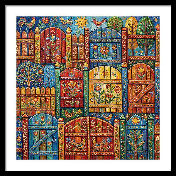 Colorful Folk Art Fences