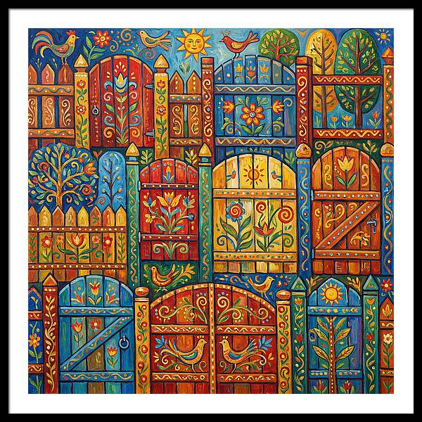 Colorful Folk Art Fences
