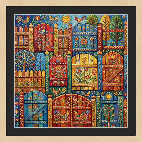 Colorful Folk Art Fences