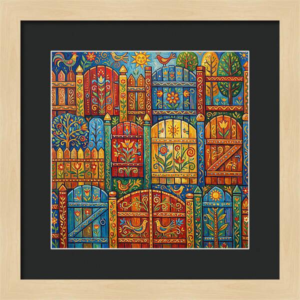 Colorful Folk Art Fences