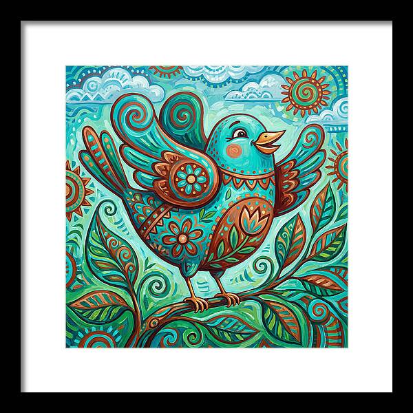 Colorful Folk Bird Celebration