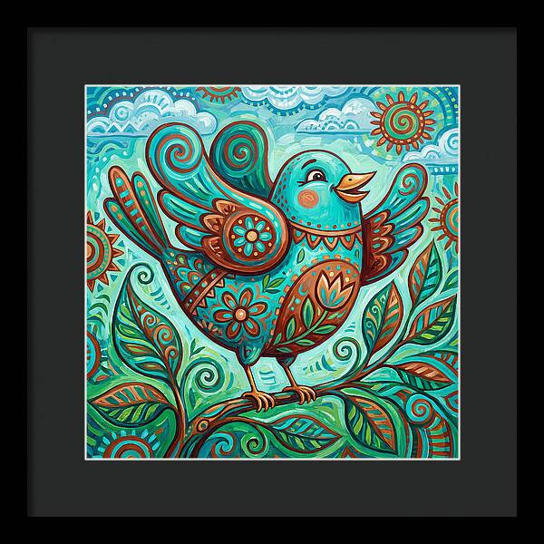 Colorful Folk Bird Celebration