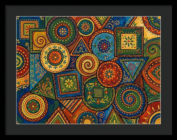 Colorful Folk Geometry Patterns