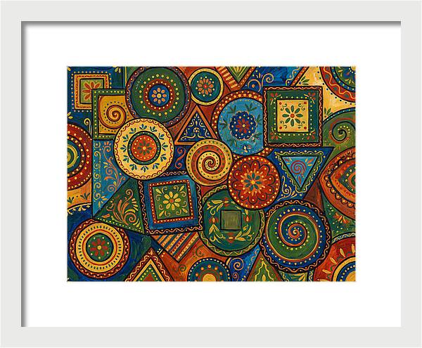 Colorful Folk Geometry Patterns