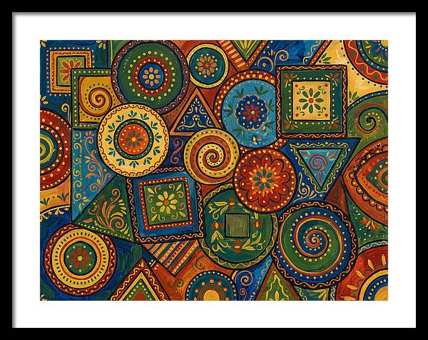 Colorful Folk Geometry Patterns