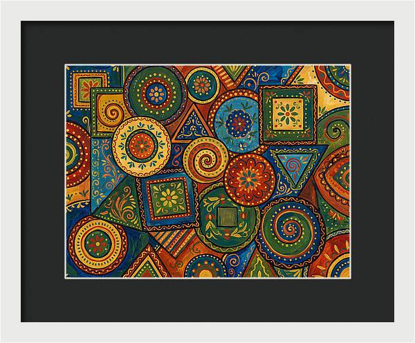 Colorful Folk Geometry Patterns