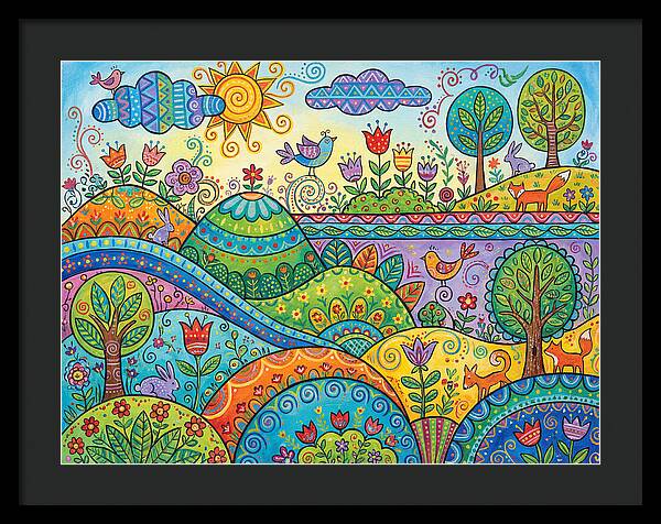 Colorful Folk Landscape