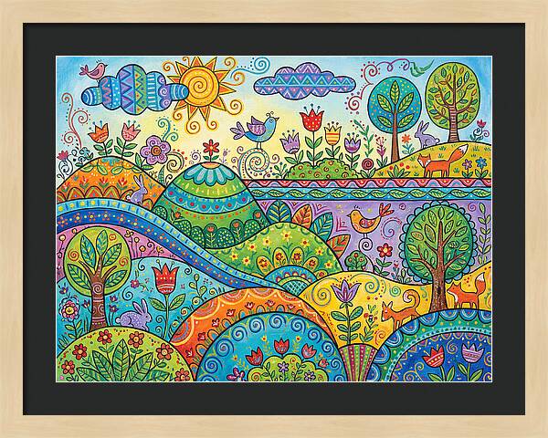 Colorful Folk Landscape