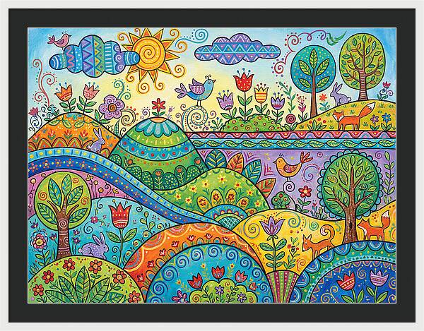 Colorful Folk Landscape
