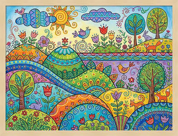 Colorful Folk Landscape