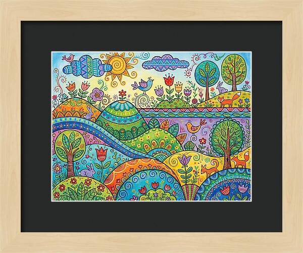 Colorful Folk Landscape