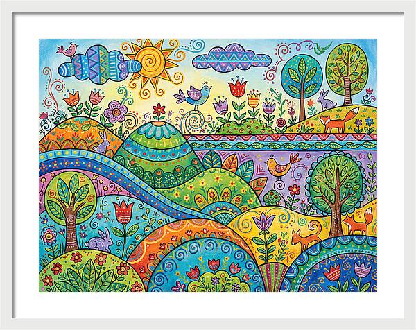 Colorful Folk Landscape