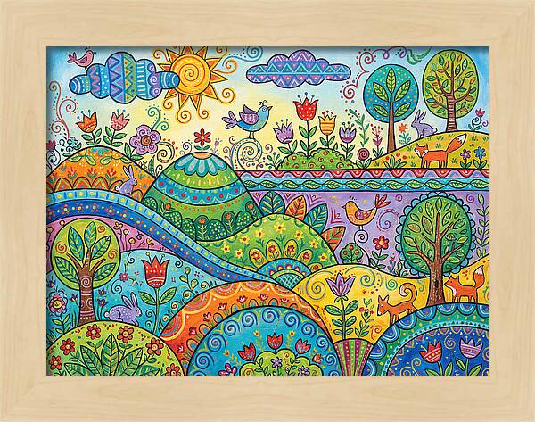 Colorful Folk Landscape