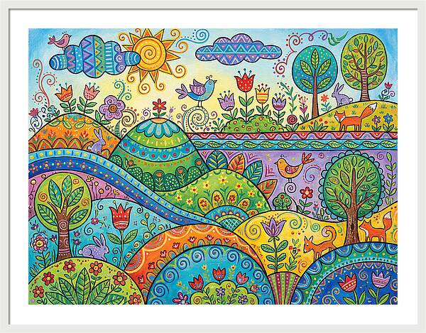 Colorful Folk Landscape