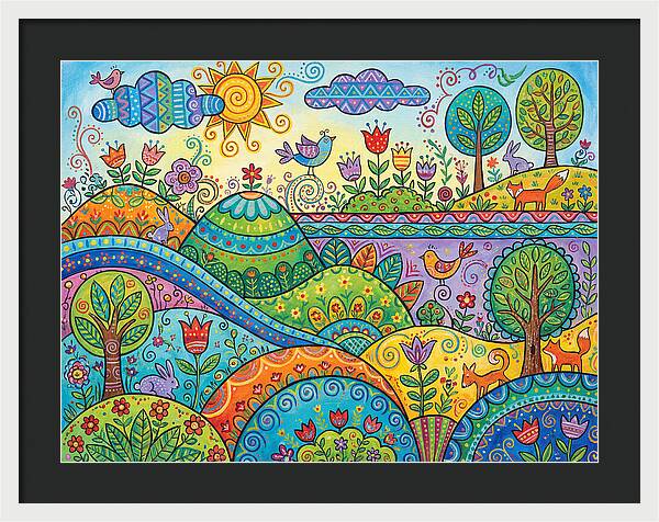 Colorful Folk Landscape