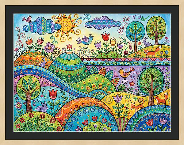 Colorful Folk Landscape
