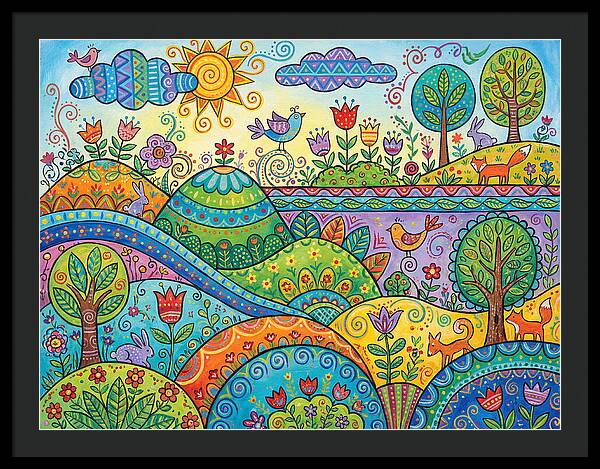 Colorful Folk Landscape