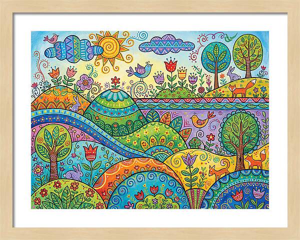 Colorful Folk Landscape