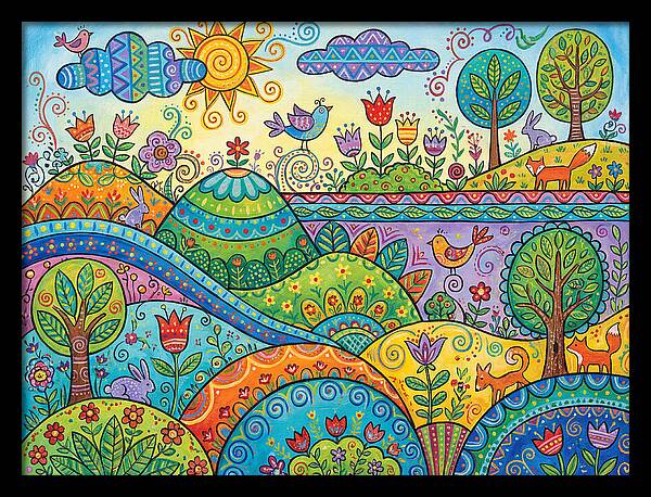 Colorful Folk Landscape