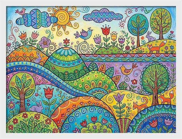 Colorful Folk Landscape